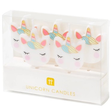 Party Candles we ❤ Unicorns - UNICORN-CANDLES Talking Tables