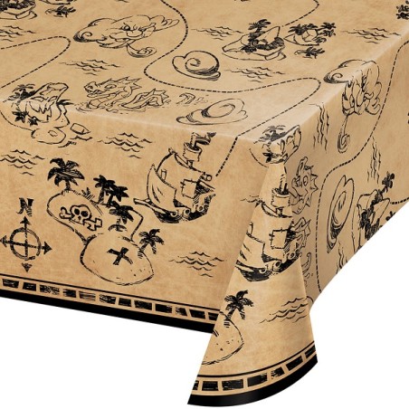 Pirate Treasure Map Tablecover 54"x102" - AOP 34-0211