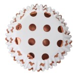 PME Cupcake Förmchen Rose Gold Polka Dots, 30 Stück