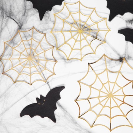 Halloween Spider Web Decorations Gold DNT9-019M