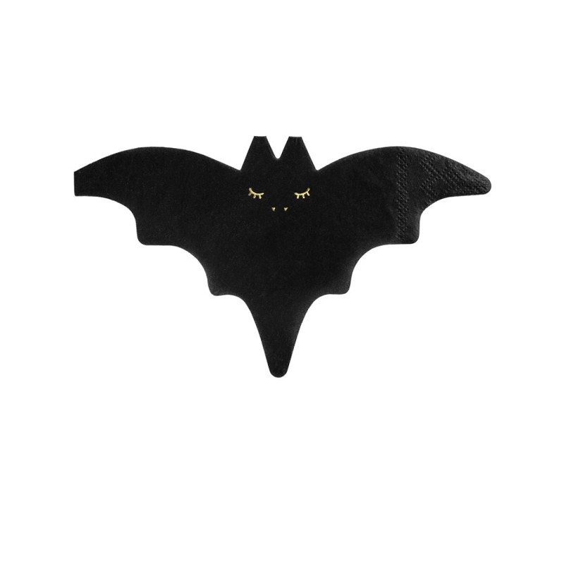PartyDeco Bat shaped Napkins, 20 pcs