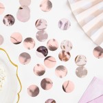 PartyDeco Table Party Confetti Circles Rose Gold, 15g