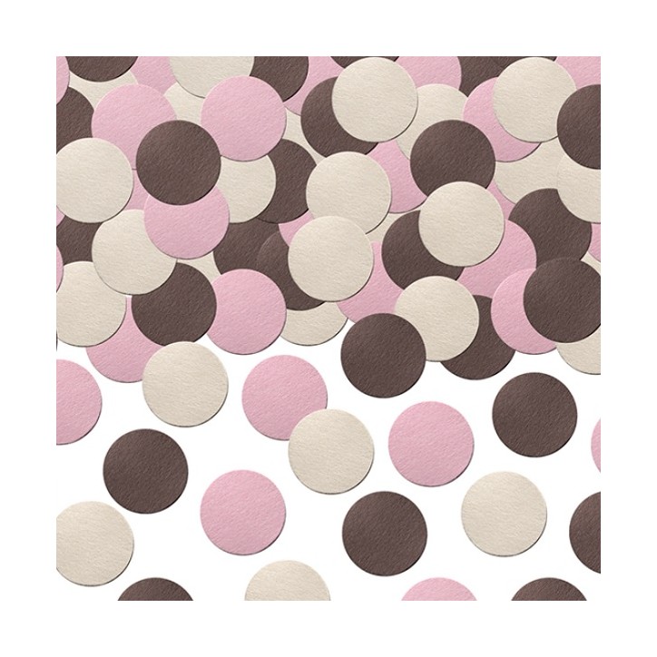Tisch-Konfetti Pink-Cream-Braun