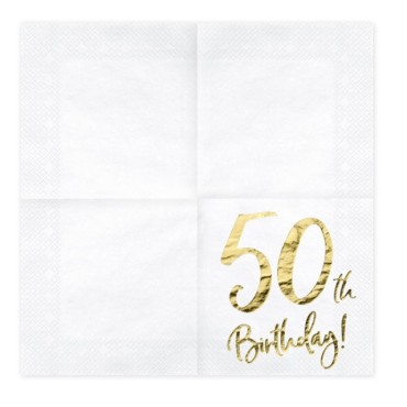 Partynapkins 50th birthday