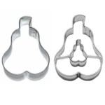 Pear Linzer Cookie Cutter Set, 2 pcs