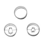 Circles Petit four Linzer Cookie Cutter Set, 3 pcs