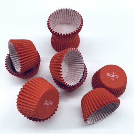 Rote Papierförmchen Mini Cupcakes 0339636