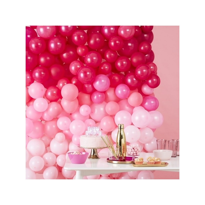 Ginger Ray Pink Ombre Balloon Wall Decoration 210 Balloons