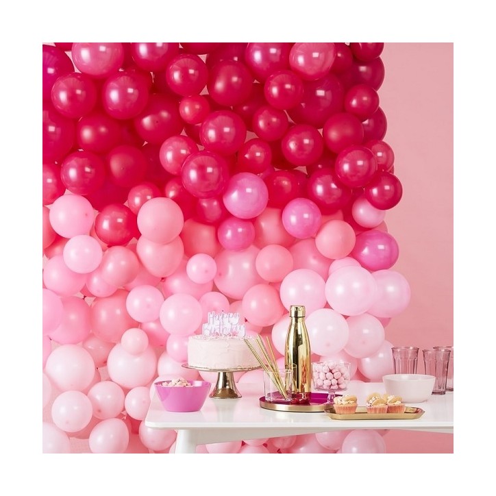 Ginger Ray Pink Ombre Balloon Wall Decoration 210 Balloons Ginger Ray Pink Ombre Balloon Wall Decoration 210 Balloons