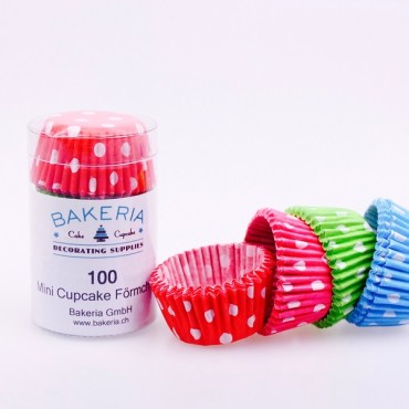 Bakeria Mini Cupcake Liners Polka Dots, 100 pcs