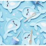 PartyDeco Narwhale Party Plates, 6 pcs