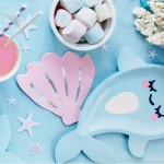 PartyDeco Narwhale Party Plates, 6 pcs