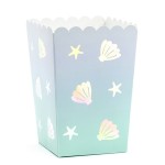 PartyDeco Narwhale Party Popcorn Boxes, 6 pcs