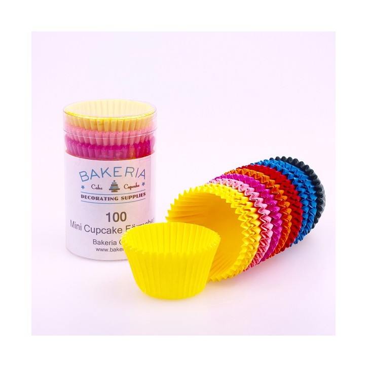 Bakeria Mini Cupcake Liners Rainbow Colours, 100 pcs Bakeria Mini Cupcake Liners Rainbow Colours, 100 pcs