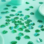 PartyDeco Tropical Leaves Table Party Confetti, 15g