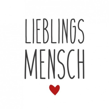 20 Paper Napkins "LIEBLINGSMENSCH"