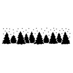 JEM Christmas Forest Stencil, 22x7cm