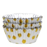 PME Gold Polka Dots Foil Cupcake Cases, 30 pcs