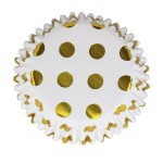 PME Cupcake Förmchen Gold Polka Dots, 30 Stück