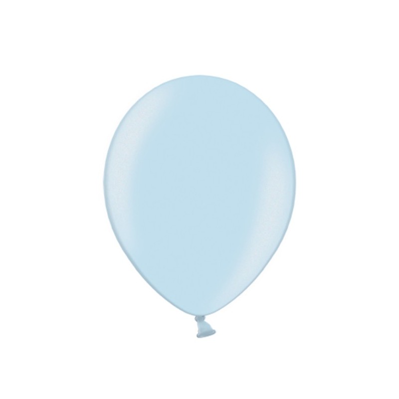 PartyDeco Balloons Metallic Baby Blue, 10 pcs