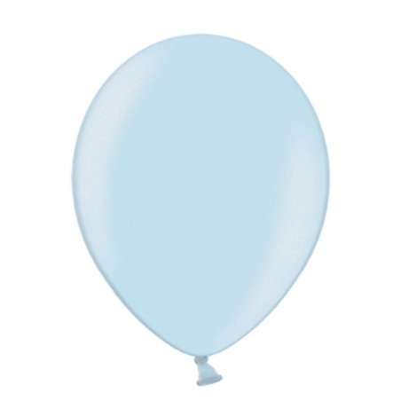 10 Metallic Luftballons Babyblau 30cm