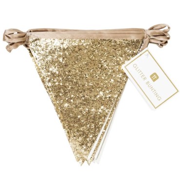 Talking Tables Luxe Gold Glitter Bunting LUXE-BUNTING