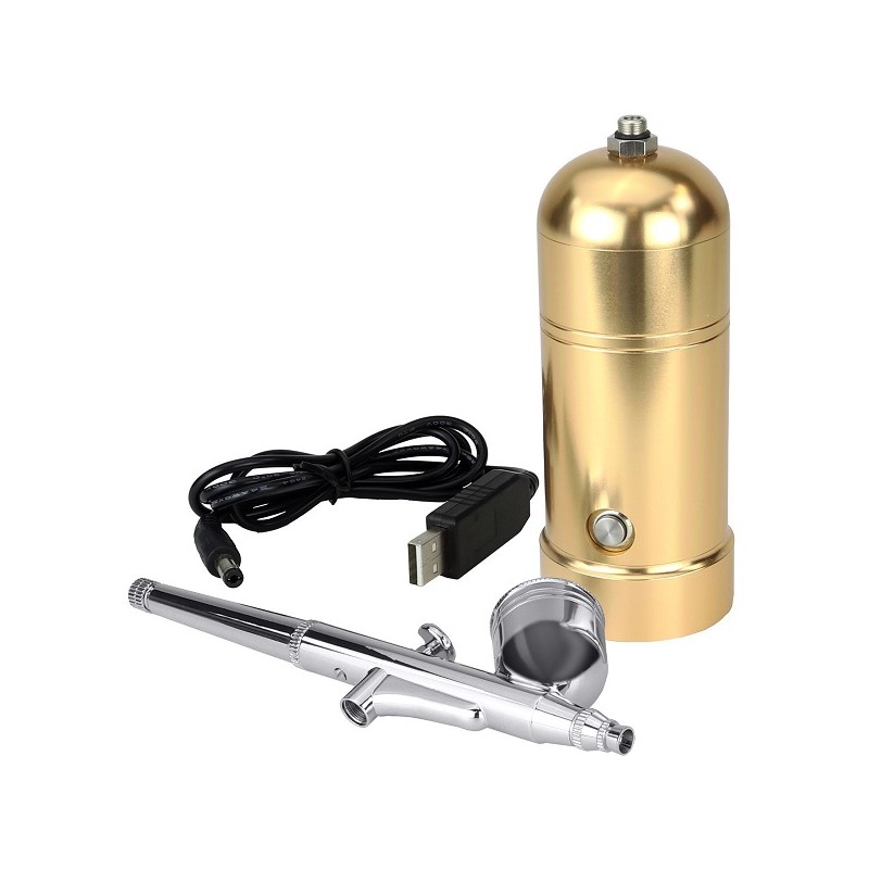 PME Portable Cake Decorating Airbrush Kit Gold - USB Rechargeable