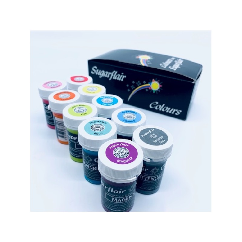 Sugarflair Colours PASTEL Multipack, 10x25g