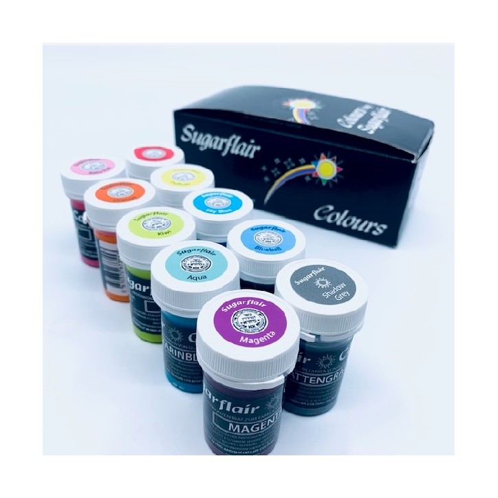 Sugarflair Colours Pastell Mixed Paste Set A602 Sugarflair Colours Pastell Mixed Paste Set A602