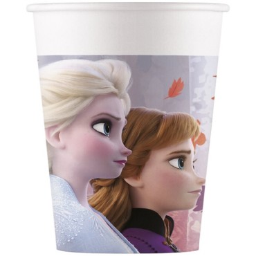 8 Partybecher Frozen II 200ml - Disney Frozen Partydekoration