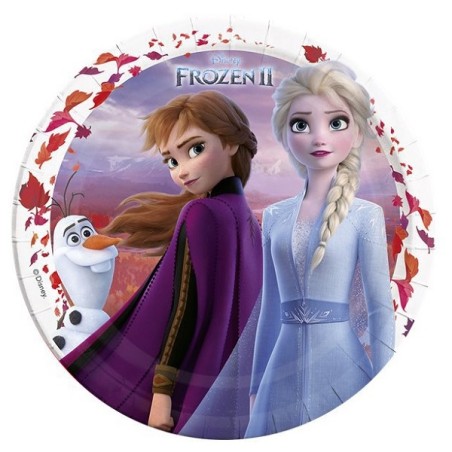 8 Frozen Eiskönigin II Teller - Disney Frozen Partydekoration