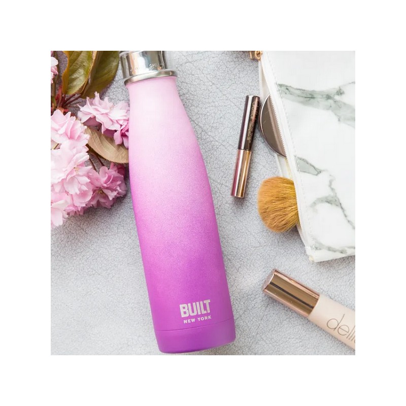 BUILT Pink Ombre Iso-Trinkflasche, 480ml
