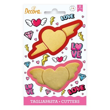 LOVE Hearts Cookie Cutter 2 pcs