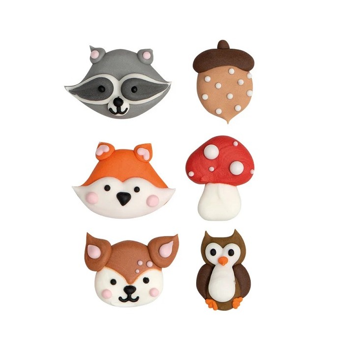 Zuckerfiguren Waldtiere - Wood Animals Sugar Decorations 0500415 Zuckerfiguren Waldtiere - Wood Animals Sugar Decorations 0500415