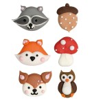 Decora Wood Animals Sugar Decorations, 6 pcs