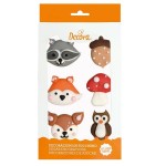 Decora Wood Animals Sugar Decorations, 6 pcs