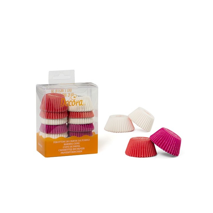 Decora Mini Cupcake Förmchen Pink Ombre 200 Stück – Rosa, Pink & Weiss