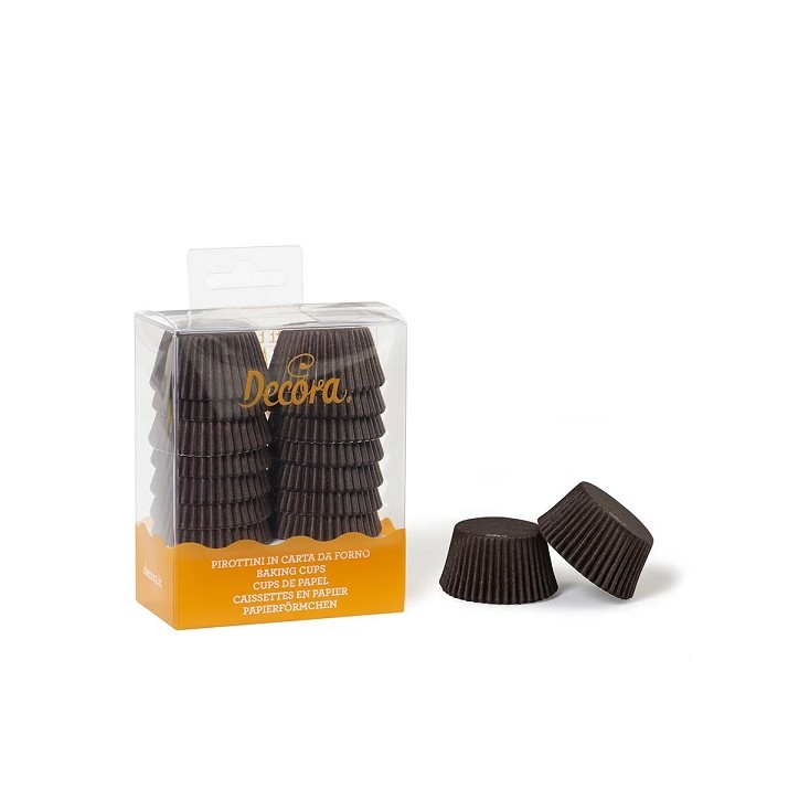 Mini Cupcake Förmchen Braun 200 Stück – 32x22 mm Papierbackförmchen