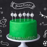 PartyDeco Soccerparty Birthday candles, 6 pcs