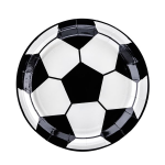 PartyDeco Soccer Party Cake Plates, 6 pcs