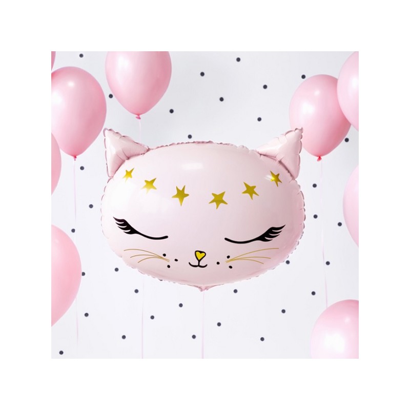 PartyDeco Mewo Kitty Foil Balloon, 50x40cm