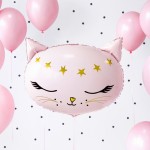 PartyDeco Mewo Kitty Foil Balloon, 50x40cm