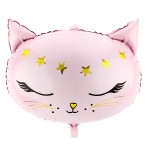 PartyDeco Meow Kitty Folienballon, 50x40cm