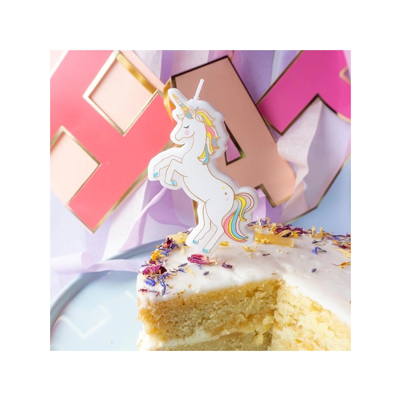 Talking Tables We heart Unicorn Cake Candle, 1 pcs