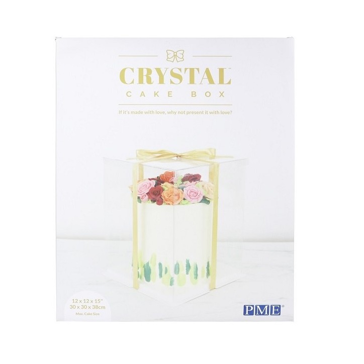 12" PME Crystal Cake Box CCB12