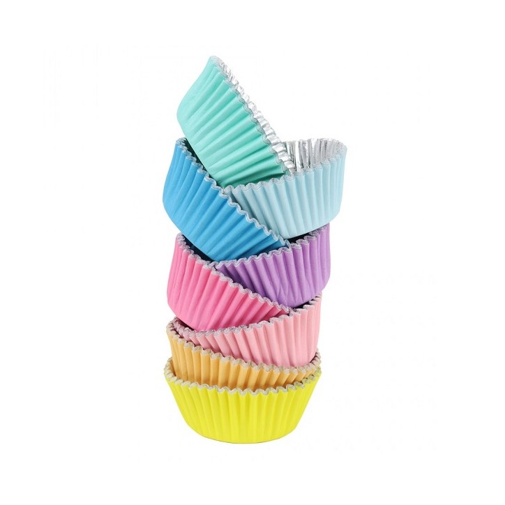 PME Cupcake Förmchen Pastell – 100 zarte Muffinförmchen für elegante Anlässe