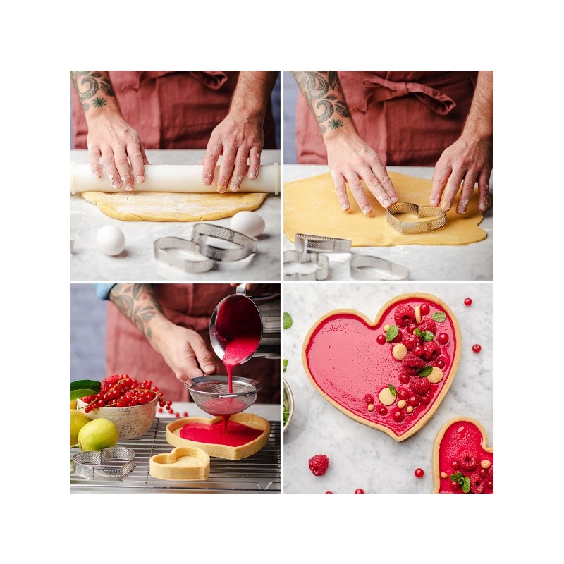 Decora Heart Tarte Baking Frame, 18cm