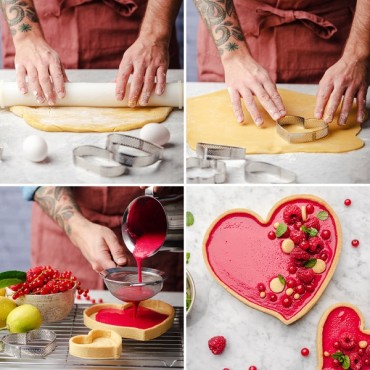 Micro Perforated Heart Baking Frame 24cm
