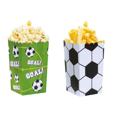 Football Popcorn Boxes, 6 pcs