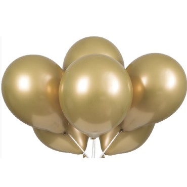 Balloons Platinum Gold, 6 pcs